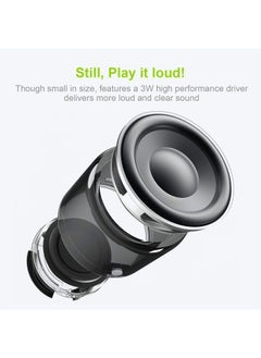 EWA Travel Case Packed, Wireless Mini Bluetooth Speaker with Custom Bass Radiator. EWA A106, Small But Loud, The Next Generation of Portable Speakers for Home, Outdoors, Shower (Silver)1.89* 1.57 inches  - Image 3