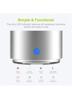EWA Travel Case Packed, Wireless Mini Bluetooth Speaker with Custom Bass Radiator. EWA A106, Small But Loud, The Next Generation of Portable Speakers for Home, Outdoors, Shower (Silver)1.89* 1.57 inches  - Image 5