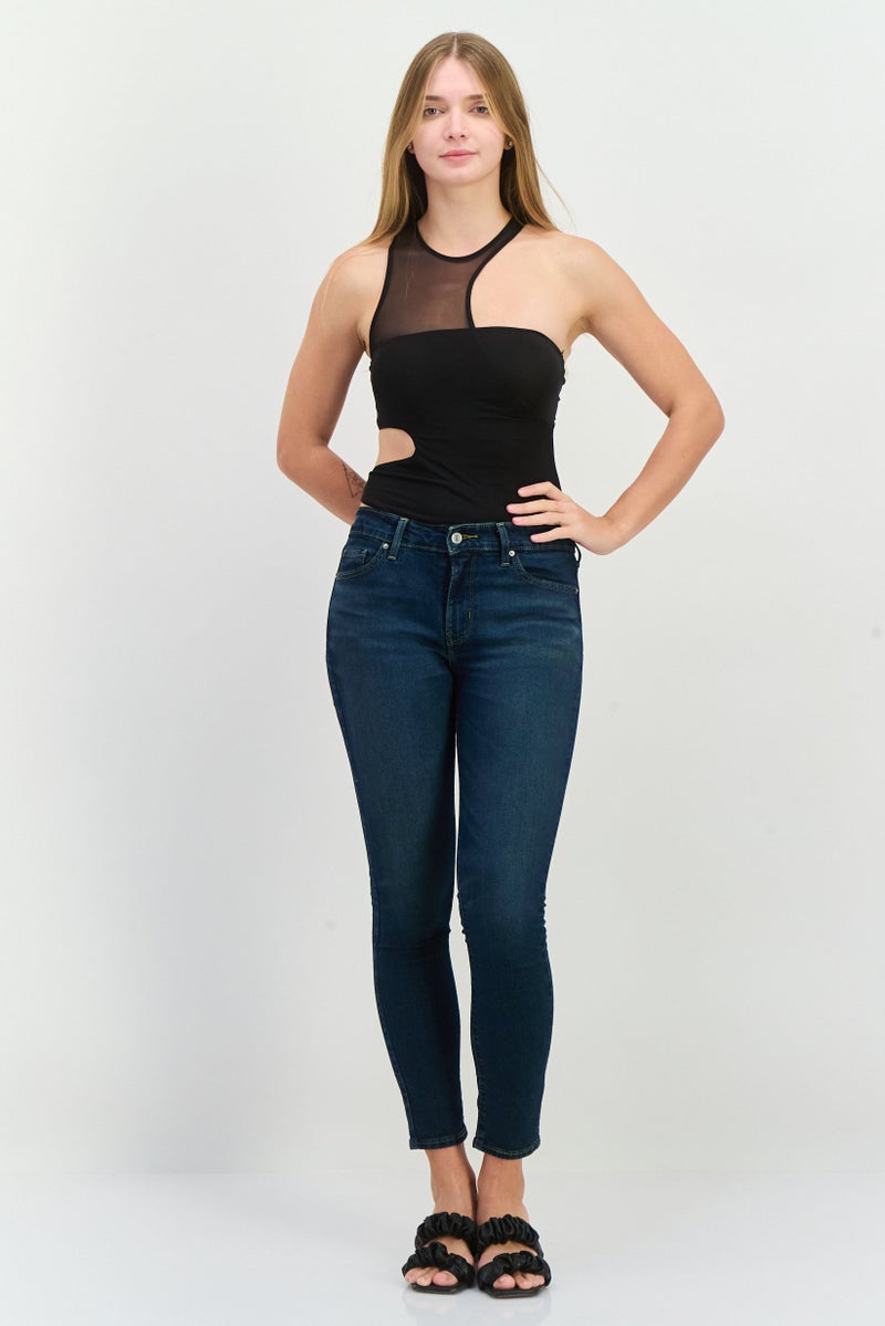 Bershka Women Round Neck Sleeveless Lace Bodysuits, Black  - Image 4