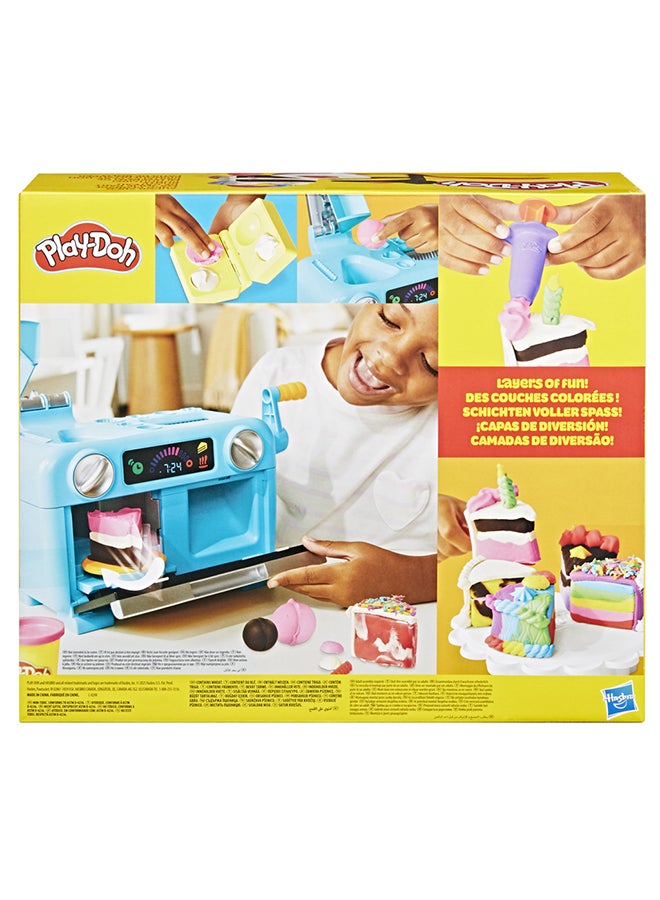 Play-Doh مجموعة لعب كعكة بلاي دو سوبر سلايس، فرن ألعاب مع ملحقات مطبخ بلاي و 11 علبة من مركب النمذجة، فنون وحرف للأطفال، أعمار 3 سنوات فما فوق - Image 2