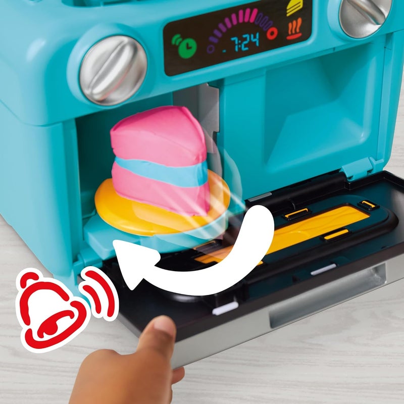Play-Doh 0Super Slice Cake Playset with Toy Oven and 11 Modeling Compound Cans - Image 2