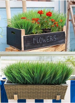 HAWAWA Artificial Grass Plants, Fake Grass UV Resistant Plastic Faux Wheat Grass Greenery Shrubs for House Garden Patio Front Porch Windowsill Balcony Indoor Outdoor Decor  - Image 5