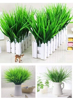 HAWAWA Artificial Grass Plants, Fake Grass UV Resistant Plastic Faux Wheat Grass Greenery Shrubs for House Garden Patio Front Porch Windowsill Balcony Indoor Outdoor Decor  - Image 4