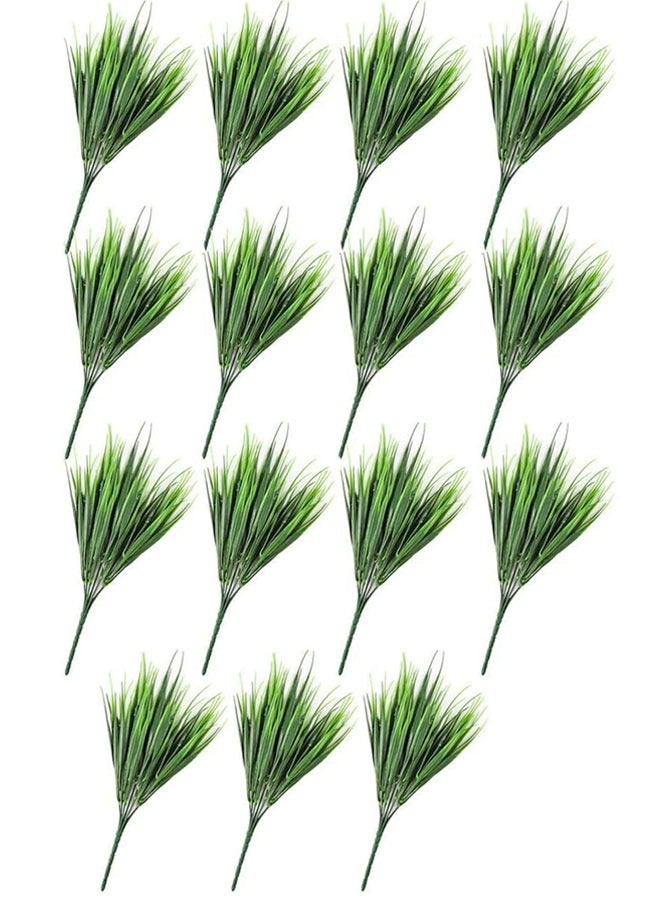 وهاواي Artificial Grass Plants, Fake Grass UV Resistant Plastic Faux Wheat Grass Greenery Shrubs for House Garden Patio Front Porch Windowsill Balcony Indoor Outdoor Decor  - Image 1