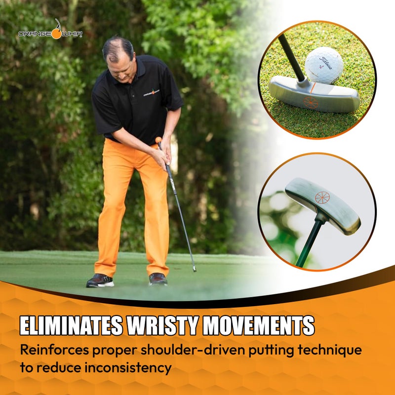Orange Whip Putter Blade Made in USA, Golf Swing Trainer for Putting, 35" - Image 4