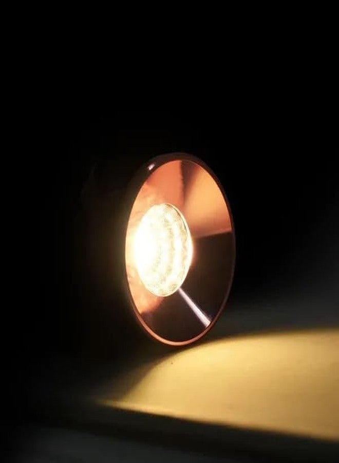 VRCT مصباح LED دائري دافئ أبيض من VRCT بقوة 3 وات، لون ذهبي وردي، عبوة من قطعتين (2 جولدن ماخي) - Image 3