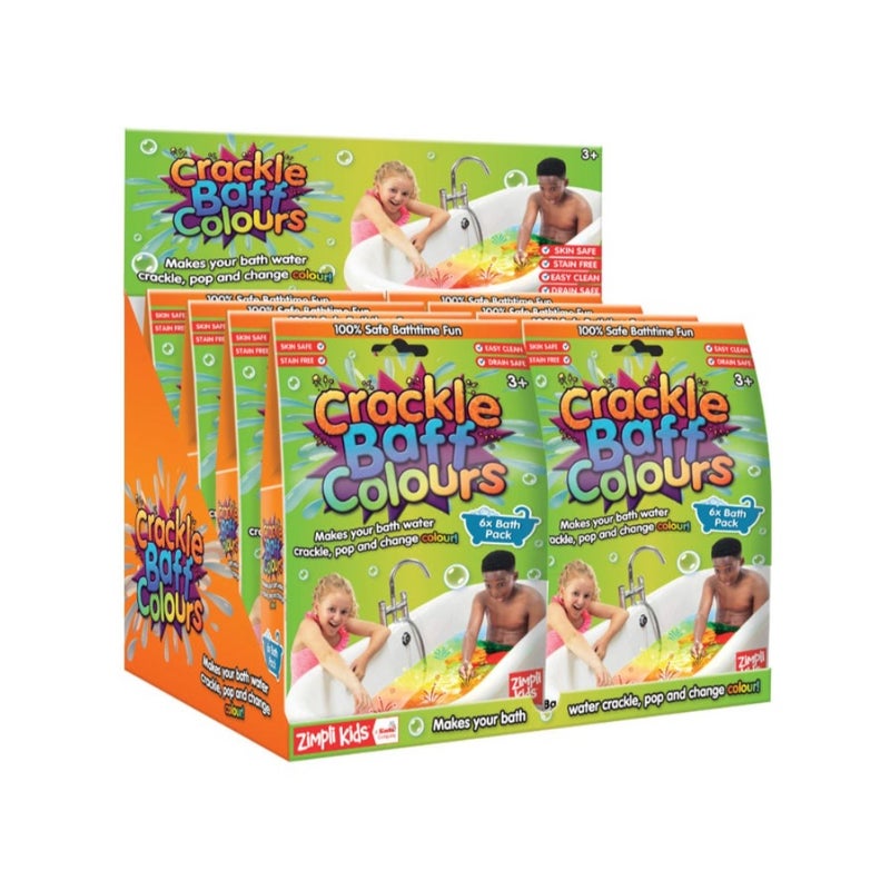 Zimpli Crackle Baff Colours 6 Pack, 60 g, Colour Changing Crackling Bath Powder for,Sensory Bath Time Toy, Skin Safe, Drain Safe, Easy Clean, Stain Free, Biodegradable - Image 4
