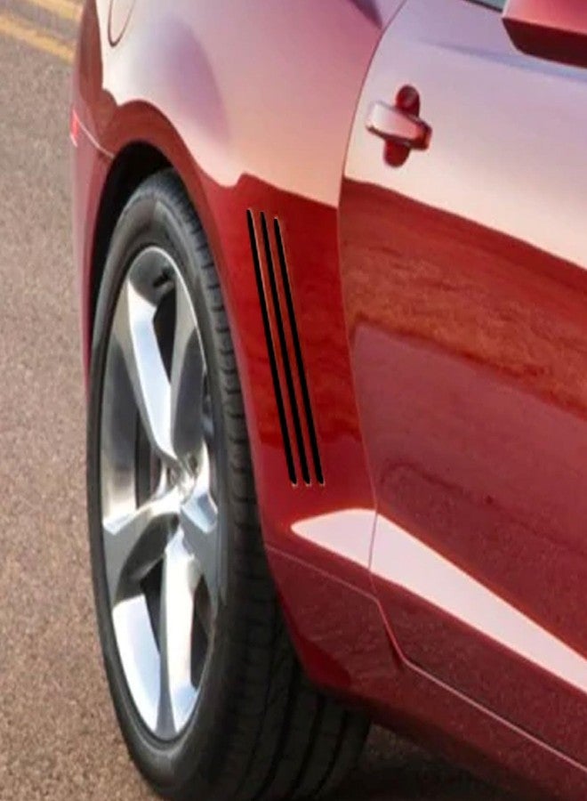 Xotic Tech 6pcs Car Body L&R Side Vent Insert Stripe Decal Vinyl Inlay Side Vent Gill Sticker Compatible with Chevrolet Camaro 2010-2015 (Glossy Black) - Image 5