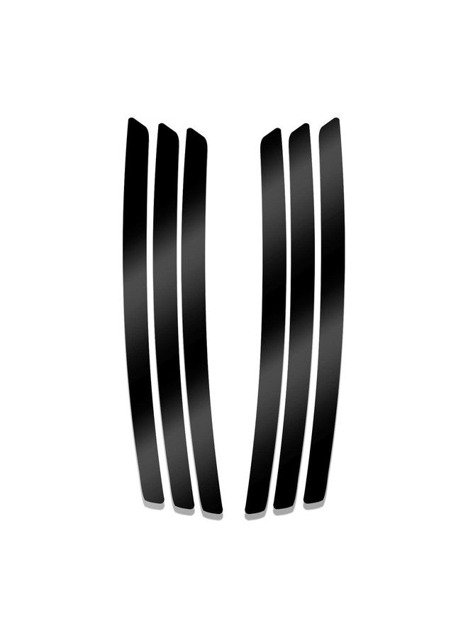 Xotic Tech 6pcs Car Body L&R Side Vent Insert Stripe Decal Vinyl Inlay Side Vent Gill Sticker Compatible with Chevrolet Camaro 2010-2015 (Glossy Black) - Image 3