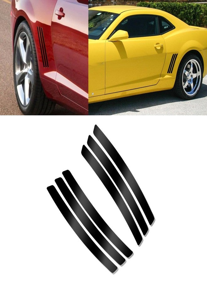 Xotic Tech 6pcs Car Body L&R Side Vent Insert Stripe Decal Vinyl Inlay Side Vent Gill Sticker Compatible with Chevrolet Camaro 2010-2015 (Glossy Black) - Image 1