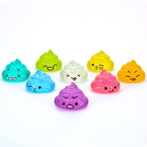 Entervending Unicorn Poop Mini Toys Unicorn Party Favors 50 pcs Glitter Unicorns Party Supplies Shimmering Rainbow Poop Mini Toy Vending Machine Toys - Image 1