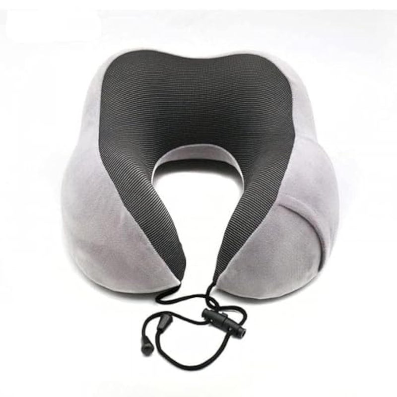 Travel Pillows - 1 Piece U-Shaped Memory Foam Neck Pillows, Soft Slow Rebound Travel Pillow, Solid Cervical Bed Mattresses for Neck Health Care, Fast Shipping (Grey, 25 x 13 x 28 cm)