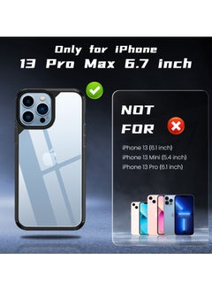 UCHUANG iPhone 13 Pro Max Case Clear Cover Ultra Thin Silicone Shockproof Hard Back Cases Transparent Protective Slim Phone Case for Apple iPhone 13 Pro Max 6.7 inch - Black  - Image 4