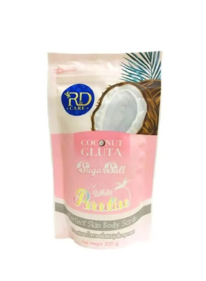 Coconut Gluta Sugar Salt Whitening Scrub 300gCoconut Gluta Sugar Salt Whitening Scrub 300g