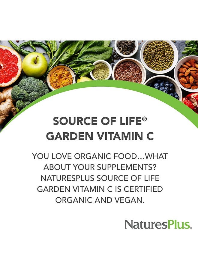 Nature's Plus Naturesplus Source Of Life Garden Certified Organic Vitamin C 500 Mg 60 Vegan Capsules Whole Food Immune Support Supplement Antioxidant Vegetarian Gluten Free 30 Servings - Image 5