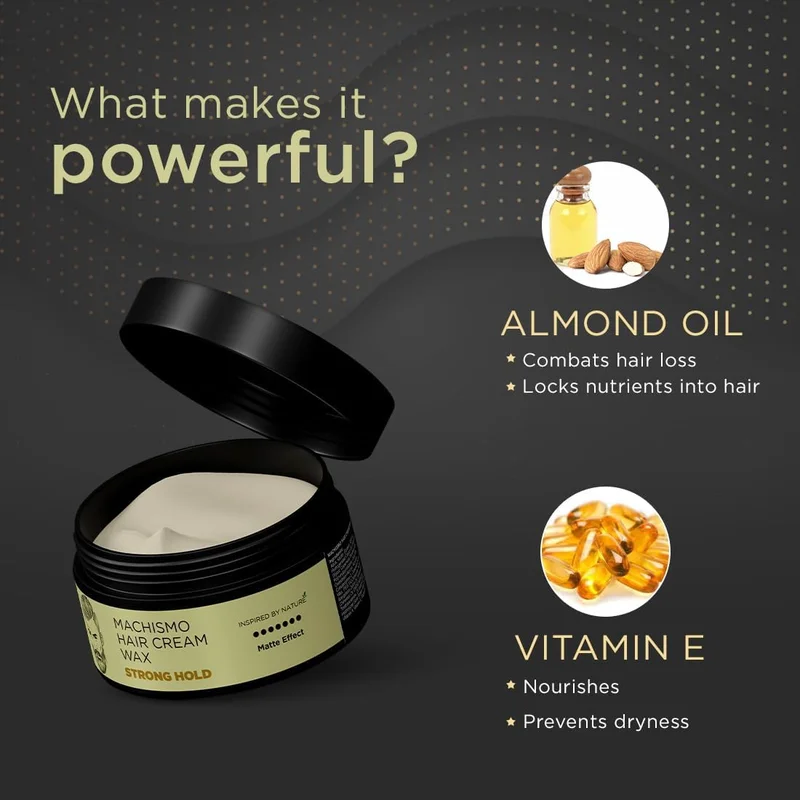 The Man Company The Man Company Machismo Stronghold Hair Wax for Men| Stylish Matte Finish with Volume | Non Sticky - 100gm