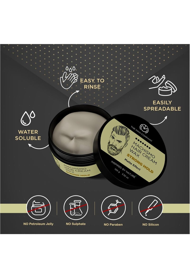 The Man Company Machismo Stronghold Hair Wax for Men| Stylish Matte Finish with Volume | Non Sticky - 100gm - Image 3