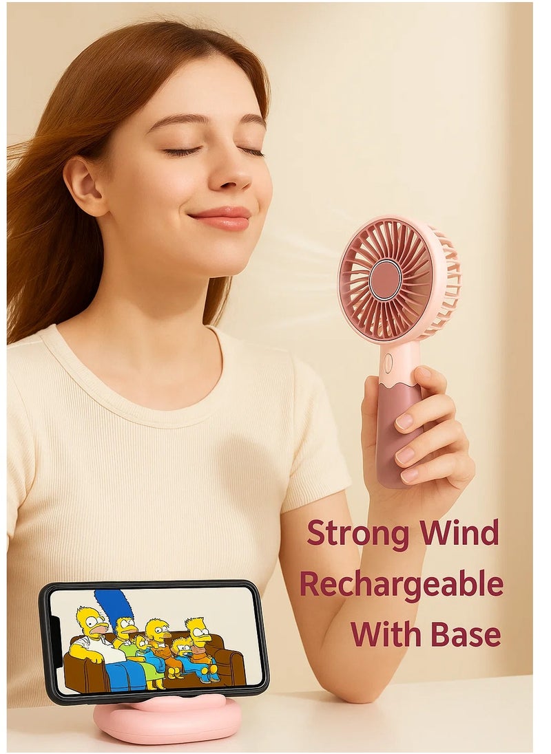 Fan Chang - Rechargeable hand fan + mobile phone stand, light weight, refreshing atmosphere, small size. - Image 1