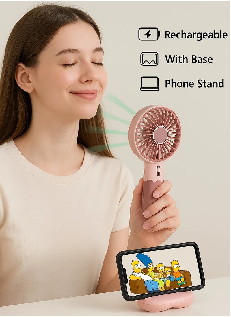 Fan Chang - Rechargeable hand fan + mobile phone stand, light weight, refreshing atmosphere, small size. - Image 1