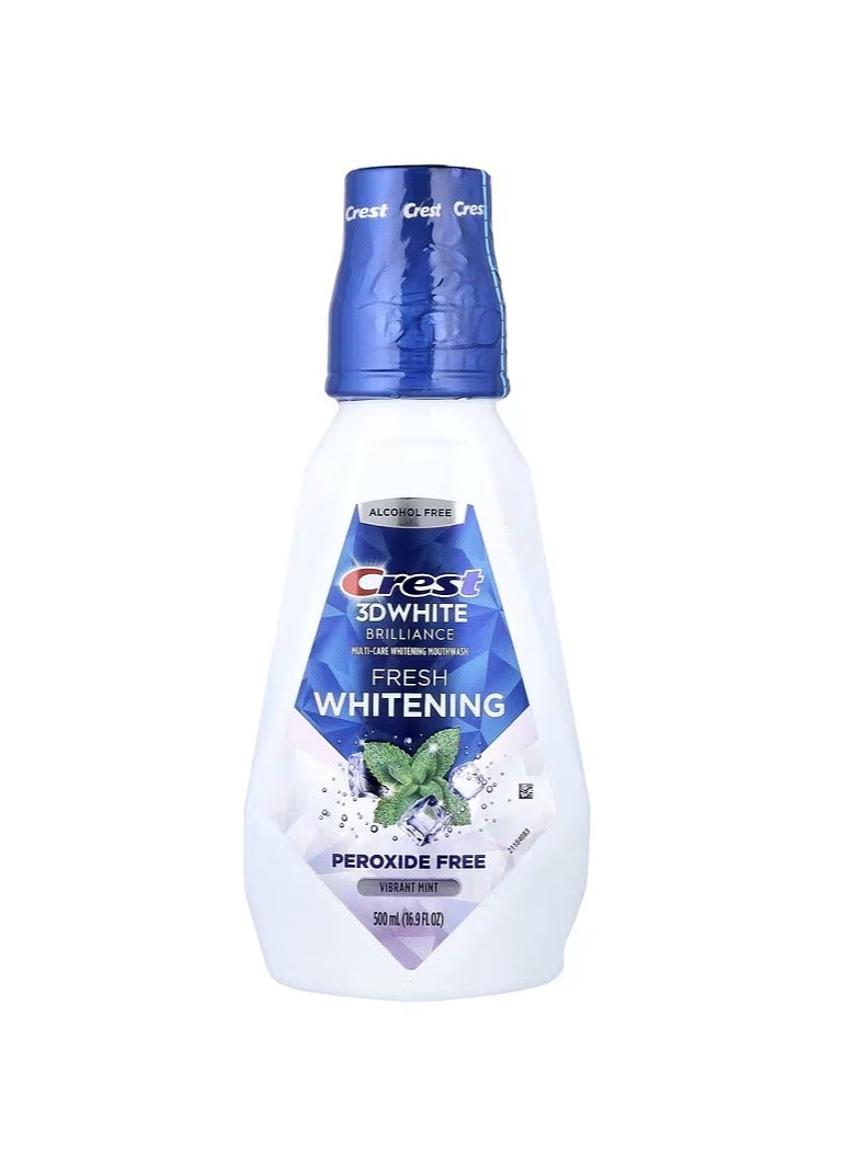 Crest 3D White Whitening Mouthwash Mint Clean 16.9 fl oz 500 ml