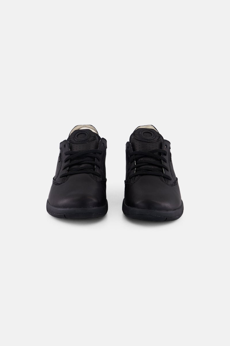 GEOX Kids Girl Lace Up Casual Shoes, Black - Image 3