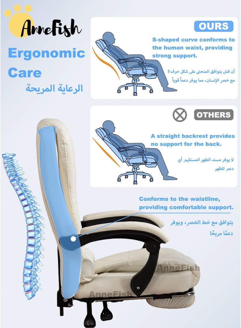 AnneFish Gaming Desk and Chair Set Executive Ergonomic Cloud Office & 120cm L-Shaped Gaming Desk Large Gaming Chair with Silent Swivel Casters Dual-Point Massage and Height-Adjustable High Backrest &Office Desk With Monitor Stand Home Office Table - Image 4