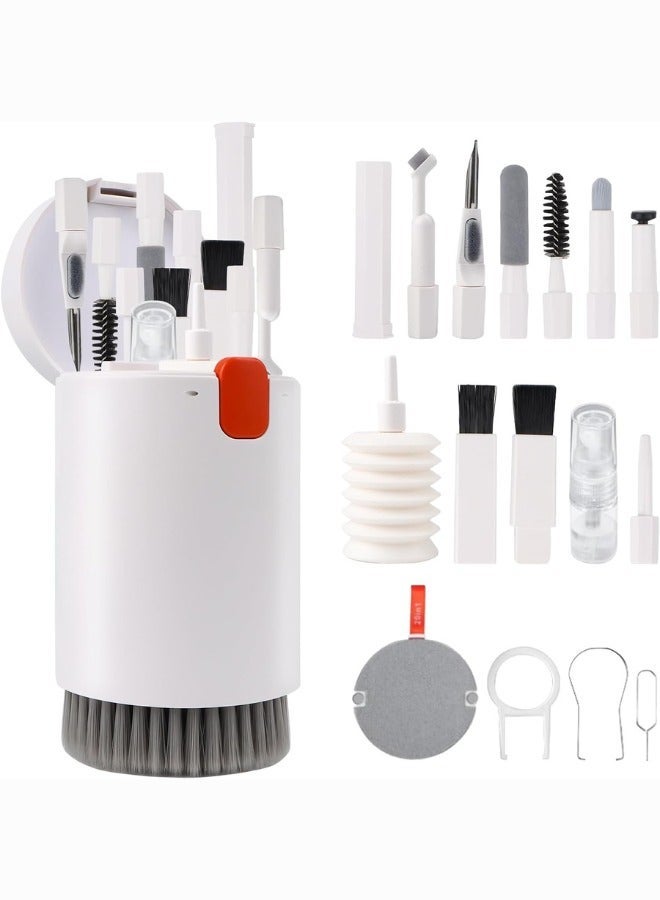 Multi-Function 20-in-1 Electronic Cleaner Kit – Keyboard  Laptop Phone & Headset Cleaning (White) - Image 1