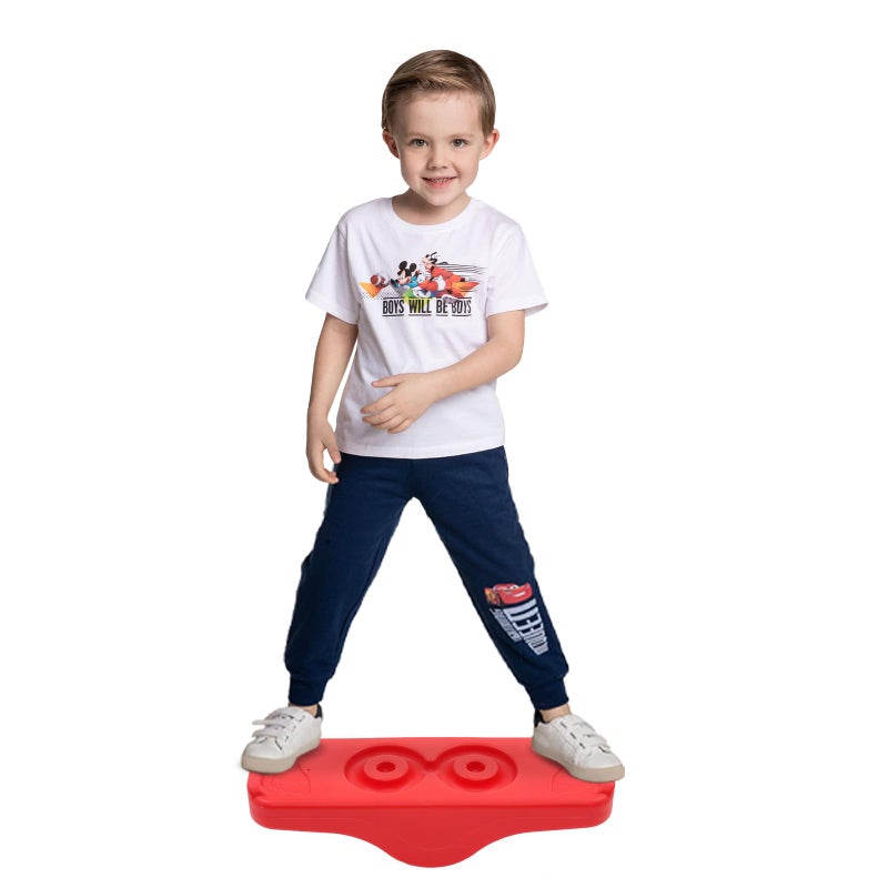 Joonly Kids Rocking Seesaw Balance Board with 5 Wooden Balls Sensory Training Rocking Board Balance Training Equipment Children Indoor Outdoor Activity Toy - Image 3