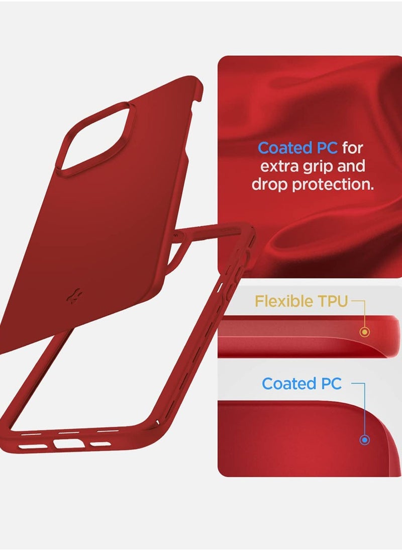 Spigen Thin Fit iPhone 14 Case Cover - Red  - Image 3