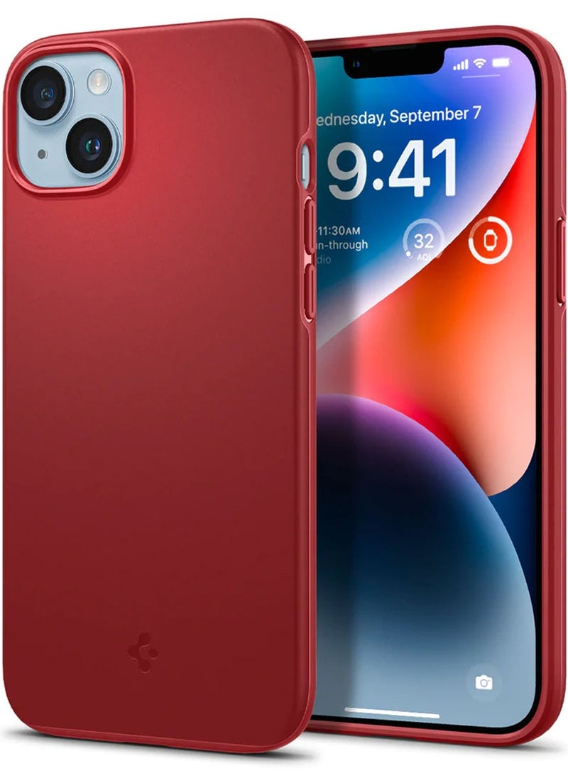 Spigen Thin Fit iPhone 14 Case Cover - Red  - Image 1