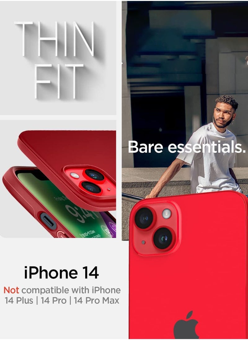 Spigen Thin Fit iPhone 14 Case Cover - Red  - Image 2