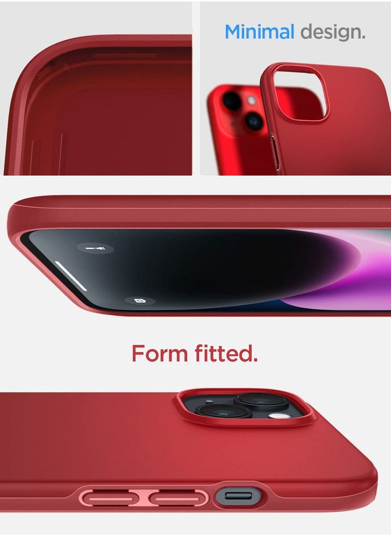 Spigen Thin Fit iPhone 14 Case Cover - Red  - Image 5