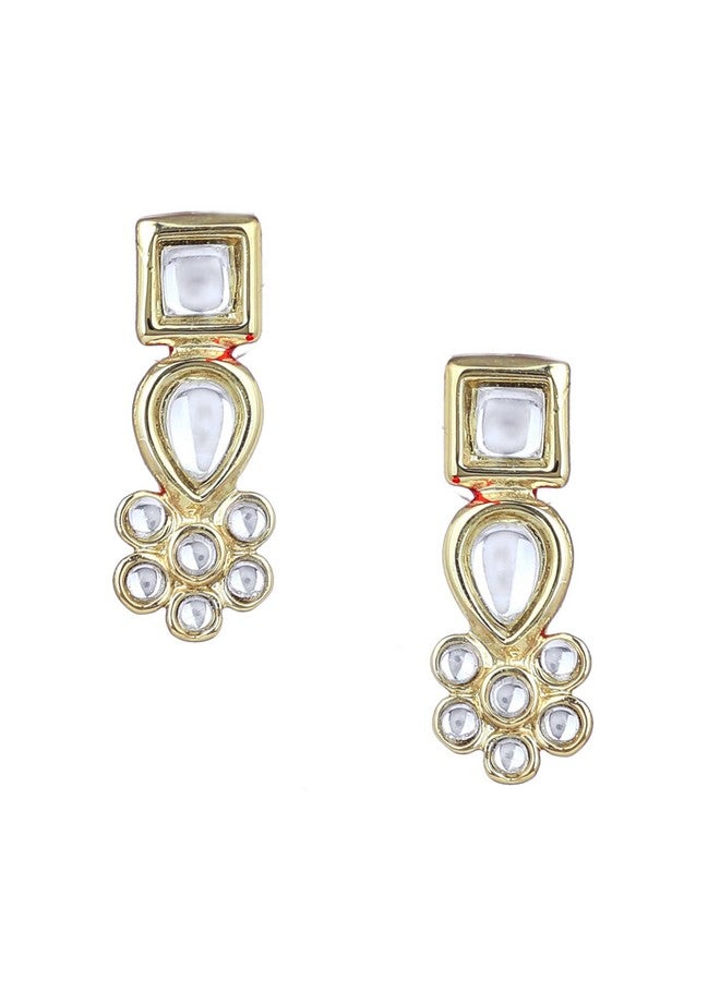 Estele Jewellery For Women Gold Plated Traditional Kundan Embellished Adjustable Necklace set for Girls and Women-9716-IG NKER - Image 2