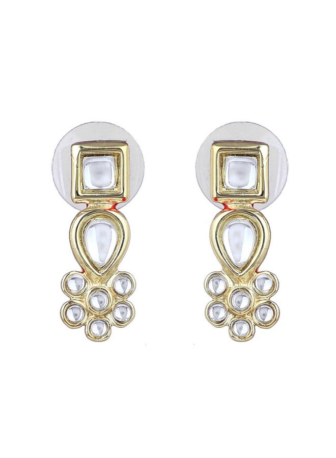 Estele Jewellery For Women Gold Plated Traditional Kundan Embellished Adjustable Necklace set for Girls and Women-9716-IG NKER - Image 3