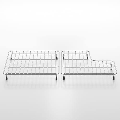 DPZM 2912x147 6489 Sink Rack K6639ST Whitehaven Bottom Basin Racks For Kohler K6488 Bottom Basin Racks Includes RightLeft with Stainless Steel 6488 Farmhouse Sink Protectors compatible - Image 1