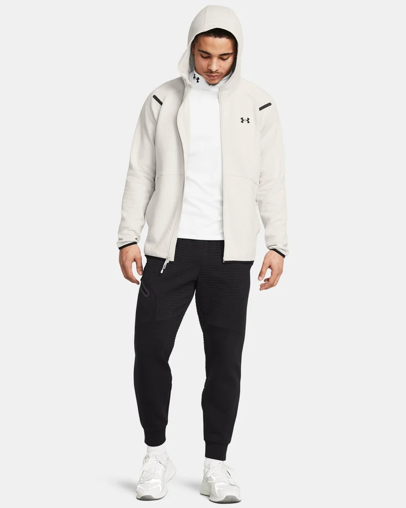 Under Armour White Men's Unstoppable Fleece Full-Zip Hoodie for Men | Best Price UAE