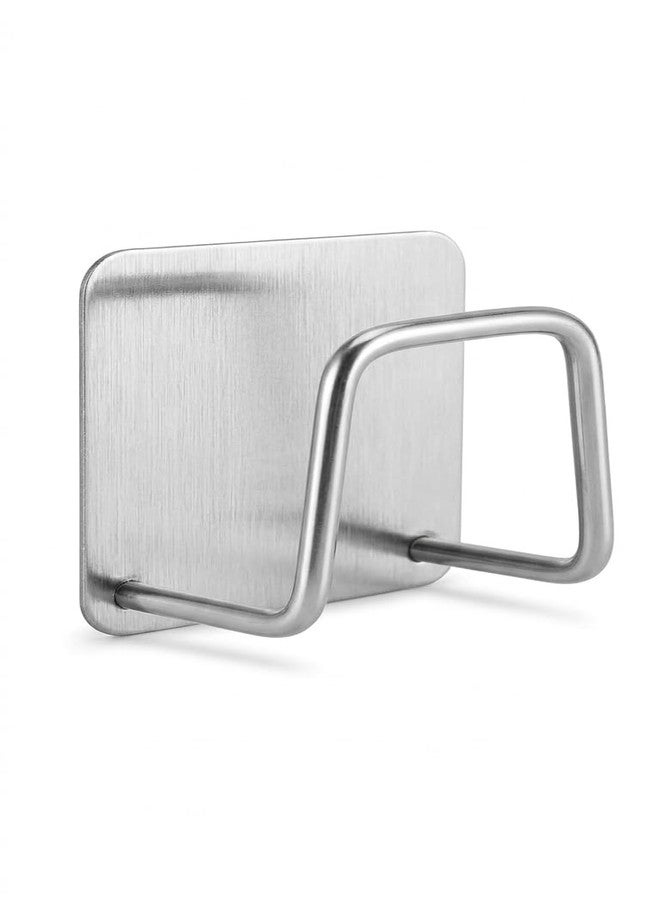 EBOFAB Stainless Steel Adhesive Sponge Holder for Kitchen Sink, Waterproof Rustproof Caddy Organizer Rack for Scrubber and Brush (Pack of 1) - Image 1