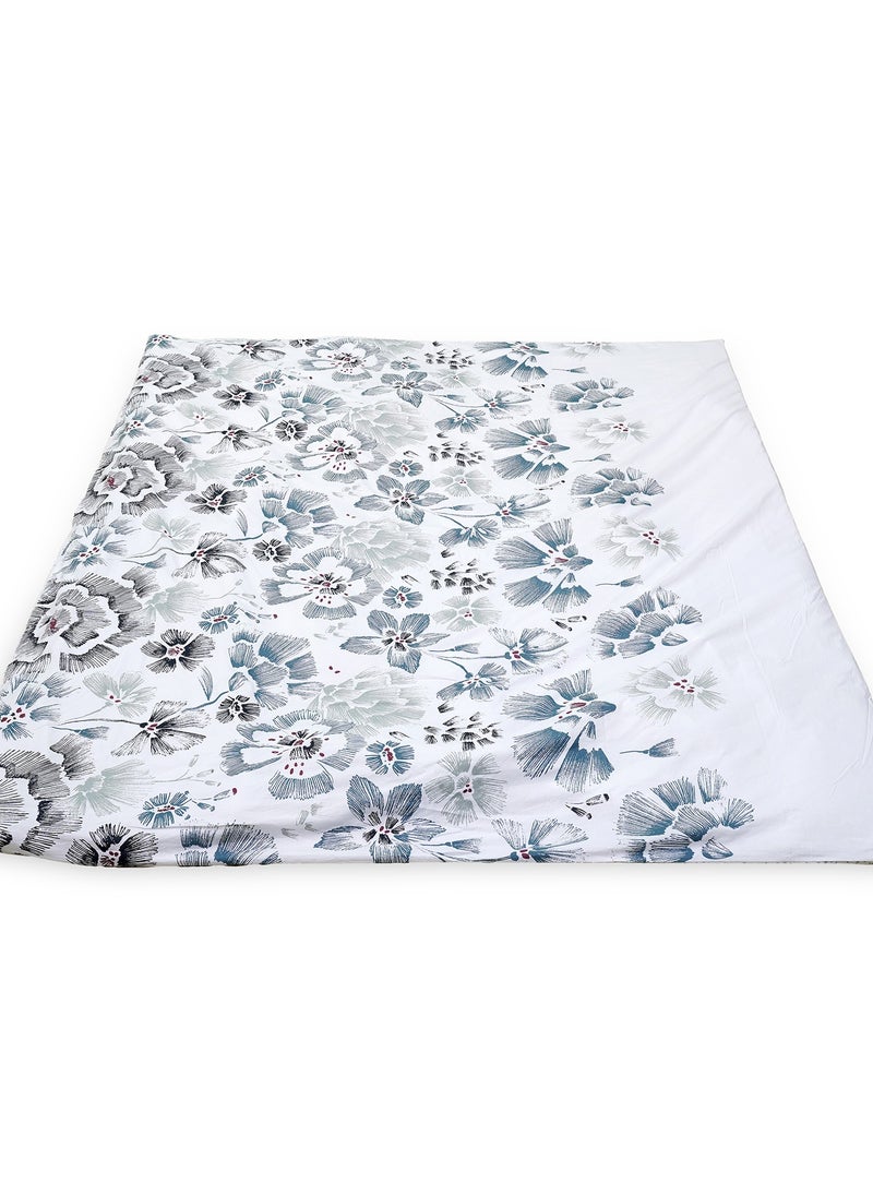 Home-Tex Design King Size 100% Cotton 6 Piece Bed Set with reversible Duvet cover - 1 Printed Flat Sheet 240x260 cm 1 Printed Duvet Cover 240x200 cm 4 Pillows 50x80 cm Design Amarande  - Image 2