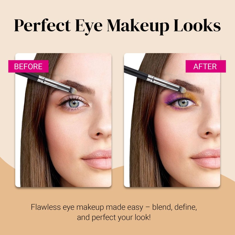 KESHIMA Professional Eye Makeup Brushes Set with Eyeshadow & Blending Brush, Smudge, Angled Crease, Pencil, Angled Eyeliner and Bent Eyeliner - Image 4