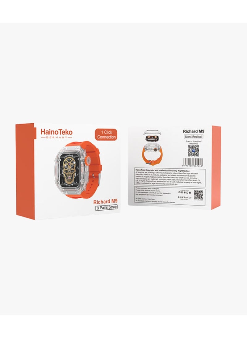 Haino Teko - Haino Teko Germany Richard M9 Smart Watch With 3 Pair Straps - Image 1