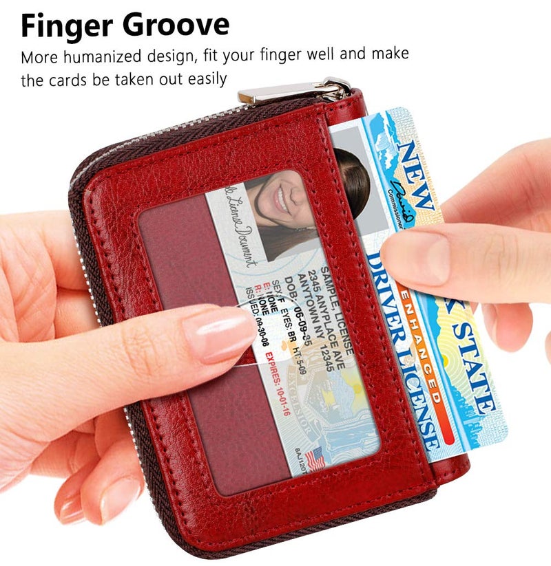 FurArt FurArt Credit Card Wallet, Zipper Card Cases Holder for Men Women, RFID Blocking, KeyChain Wallet, Compact Size  - Image 2
