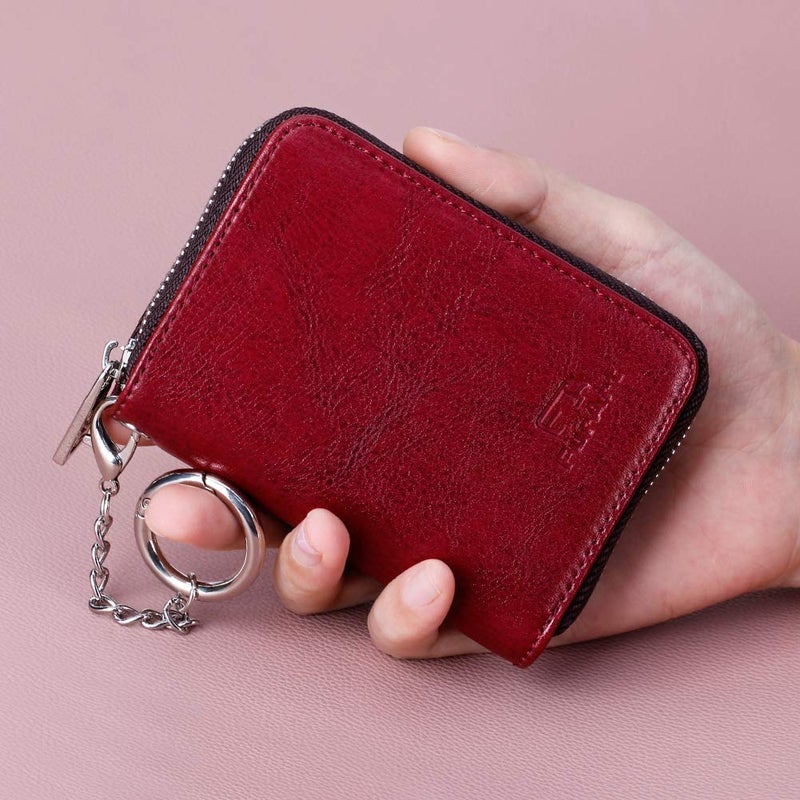 FurArt FurArt Credit Card Wallet, Zipper Card Cases Holder for Men Women, RFID Blocking, KeyChain Wallet, Compact Size  - Image 4