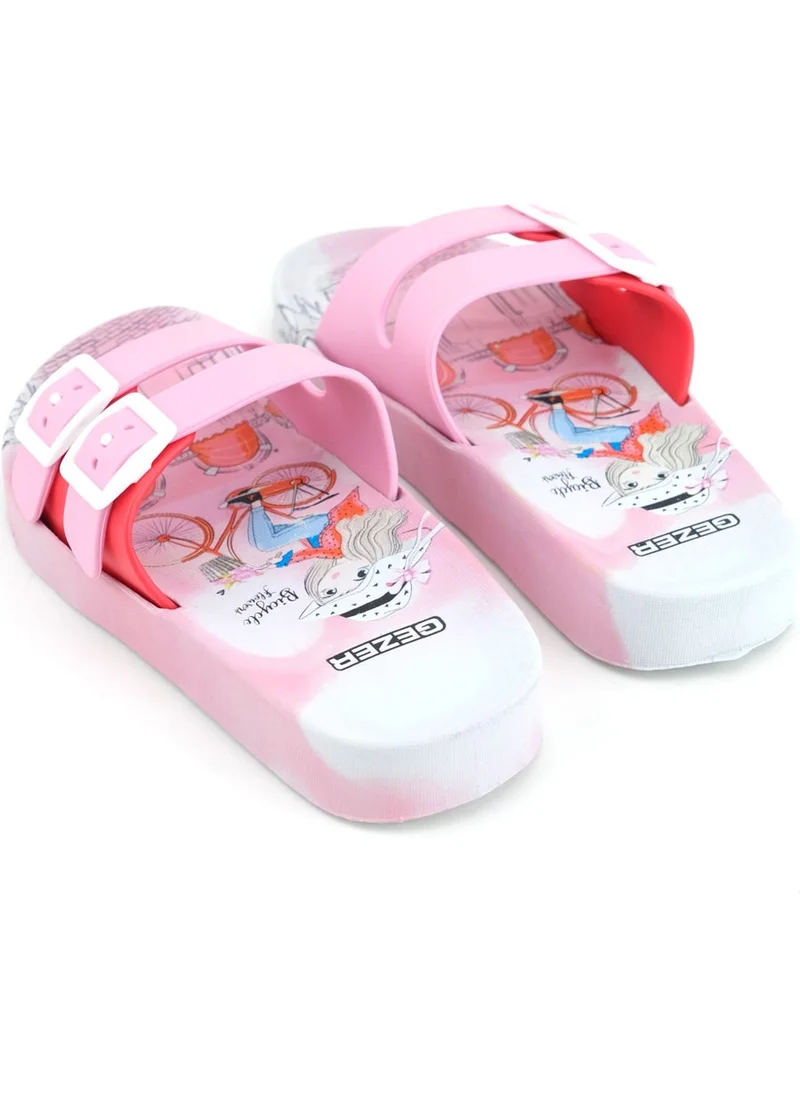 Gezer Summer Girls' Adjustable Two Buckles Suitable for Wet Floors Slippers