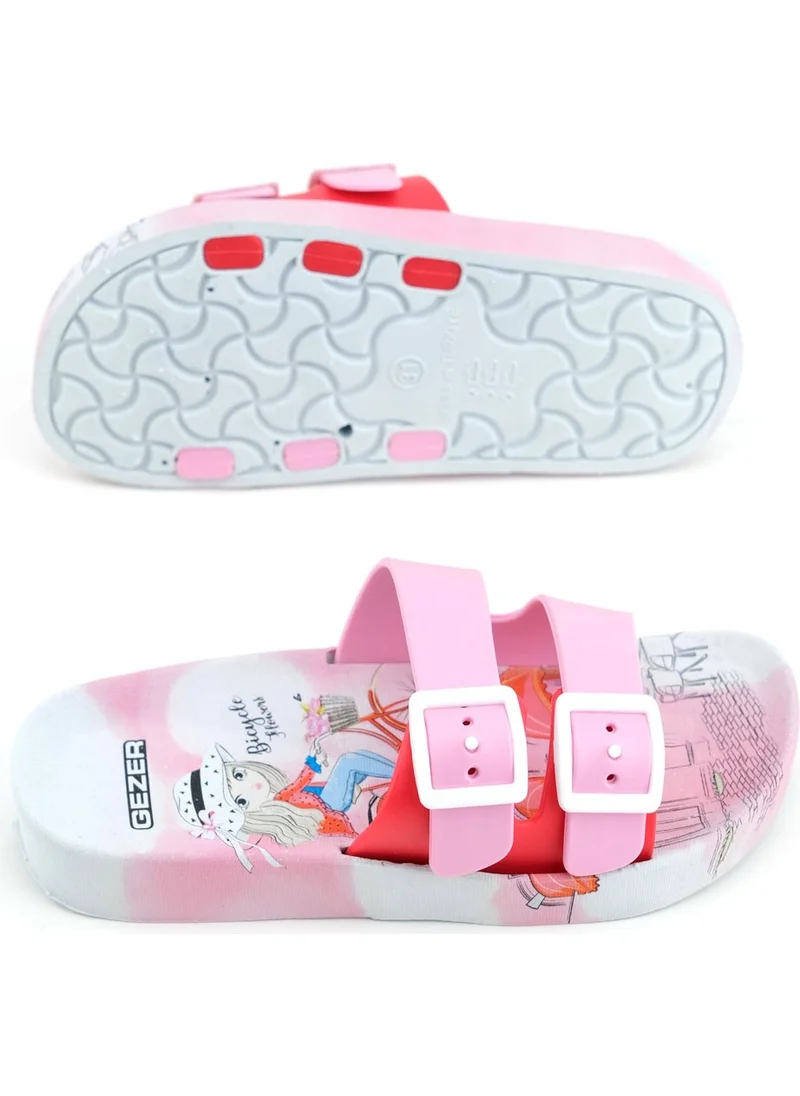 Gezer Summer Girls' Adjustable Two Buckles Suitable for Wet Floors Slippers