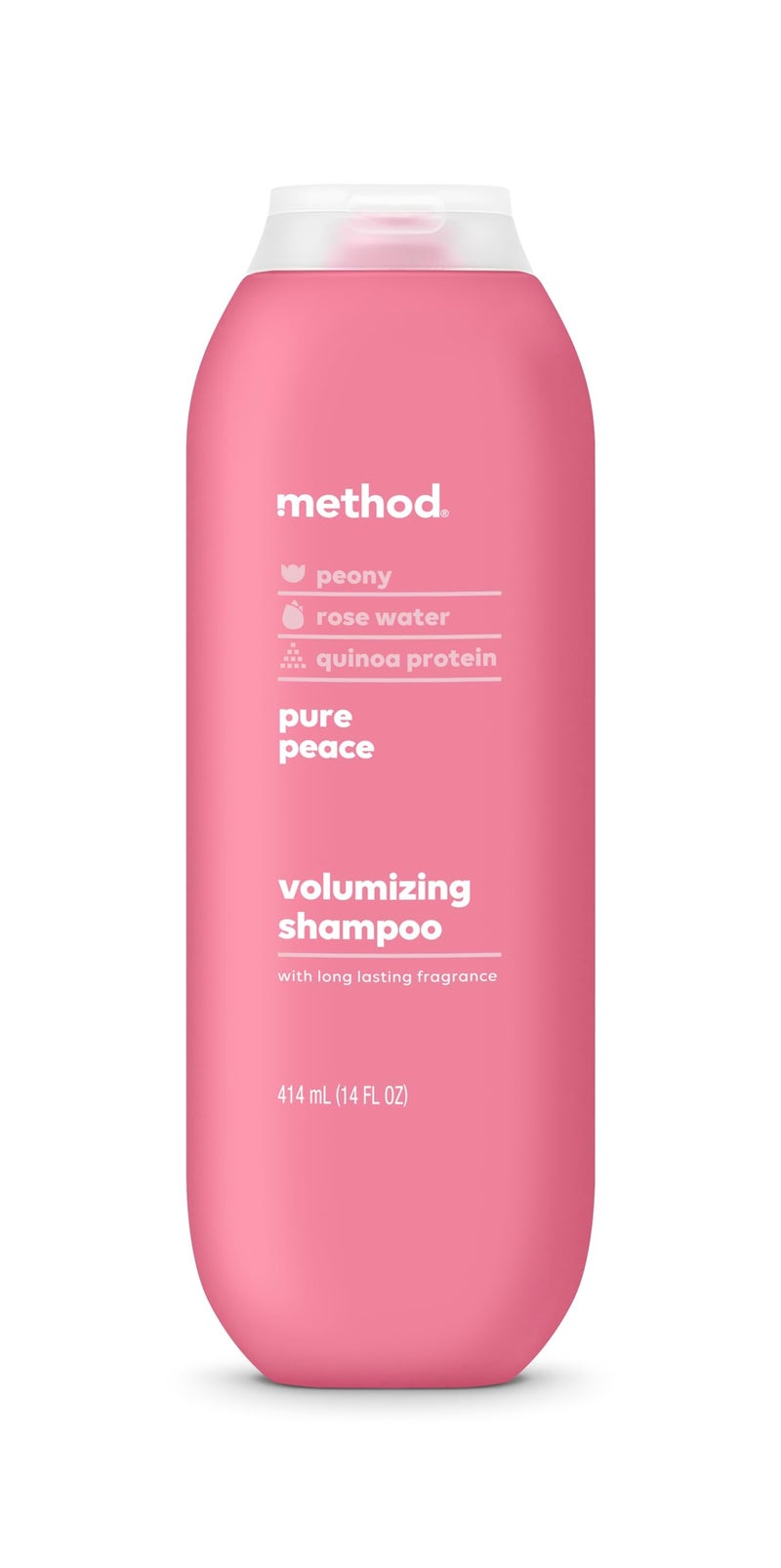 Method Volumizing Shampoo, Pure Peace with Rose, Peony, and Pink Sea Salt Scent Notes, Paraben and Sulfate Free, 14 oz (Pack of 1) - Image 1