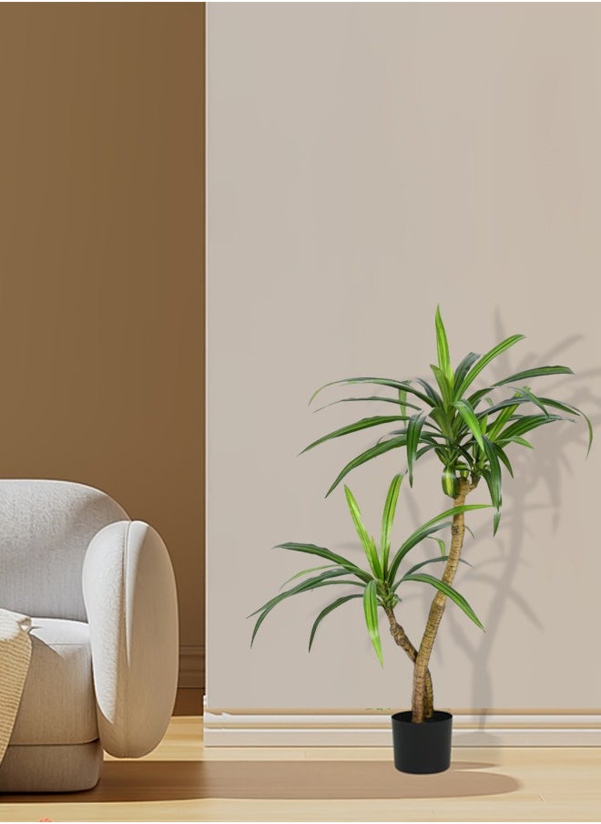DRAMA HOME Drama Home Realistic Artificial Dracaena Dragon Tree, Tall Plant Tree for Home Indoor and Outdoor Room Decoration in Plastic Pot, 105cm  - Image 1