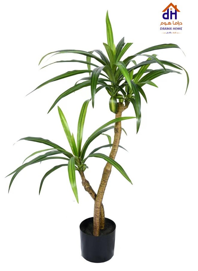 DRAMA HOME Drama Home Realistic Artificial Dracaena Dragon Tree, Tall Plant Tree for Home Indoor and Outdoor Room Decoration in Plastic Pot, 105cm  - Image 2