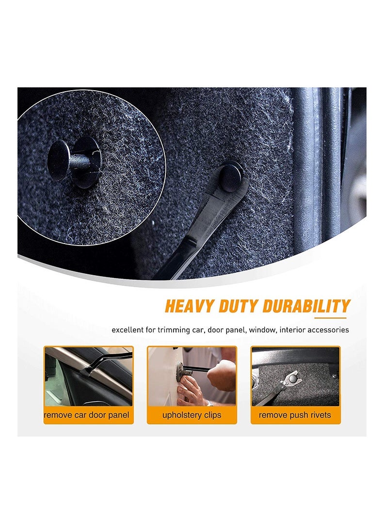 مجموعة كماشة مشابك السيارات، 3 قطع من أدوات إزالة مشابك التثبيت الأوتوماتيكية لوحة الباب، لوحة القيادة، التنجيد، مجموعة إزالة برشام التزيين مع حقيبة تخزين لإصلاح السيارة الداخلي - Image 3