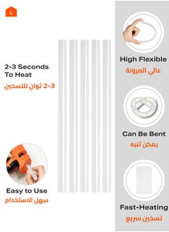 LAWAZIM Glue Sticks - 16 Piece 7.4 x 200mm - Instant Melting Quick-Drying Clear Adhesive Hot Melt Glue sticks Strong Bonding for DIY School Crafting Arts Crafts and Home Repairs Improvement Projects  - Image 3