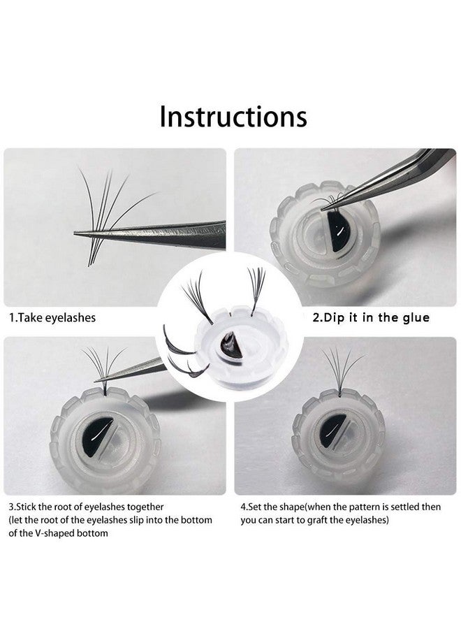 AKOAK 50 Pcs Eyelash Grafting Flower Cupspecially Designed For Eyelash Graftingsun Blossom Drop Glue Cup Beauty Eyelash Tool - Image 4